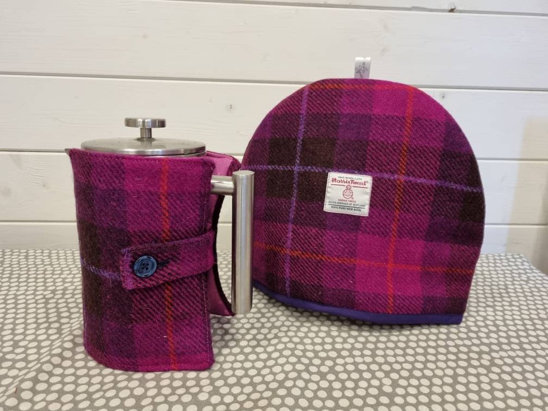 Harris Tweed Tea and Coffee Cosy Set. Tea Cosy, Coffee Cosy Homewear