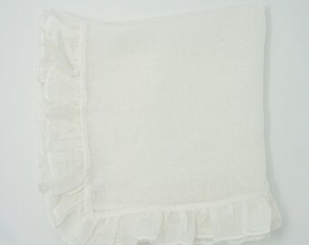 Linen Napkin 4Pieces/package  Pure linen ruffle edge CHRISTMAS GIFT