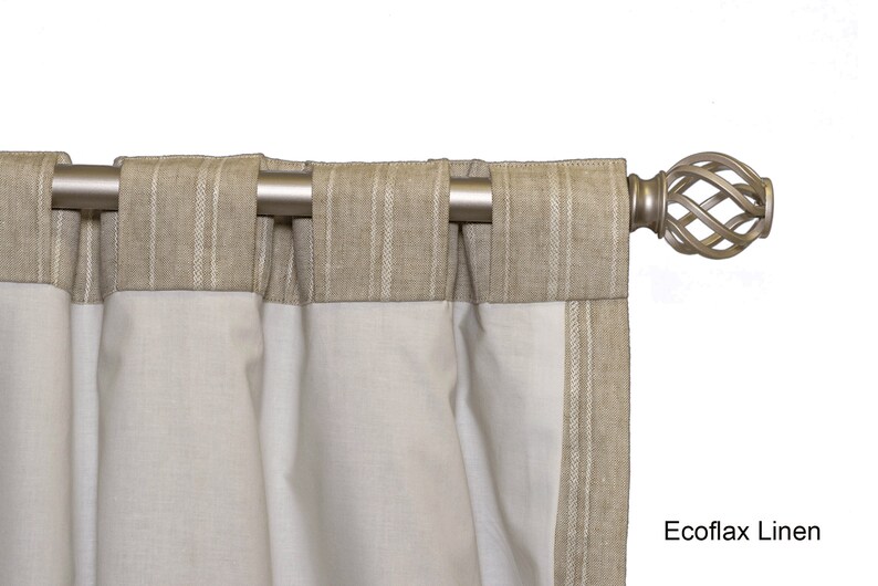 Linen Curtain Panel with liner Window drapery Linen Etsy