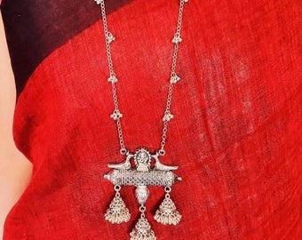 Afgani Jewelry, Boho statement Jewelry, Silver oxidised necklace set, Indian Jewelry, Peacock necklace, German silver Jewelry, Free shipping