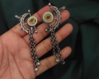 Kundan Ghungroo Ear Cuff, Bollywood Indian Jewelry- Delivery Duty Paid