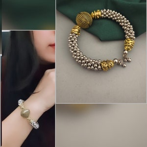 Bracelets réglables double ton, ouvrants, bijoux indiens Fusion, Bangadi, bracelet Ghungroo, cadeau pour elle, bijoux indiens