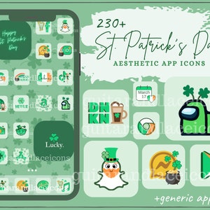 St. Patrick's Day App Icons | St. Patrick's Day Widget | Irish Green aesthetic app icons | Irish app icons |