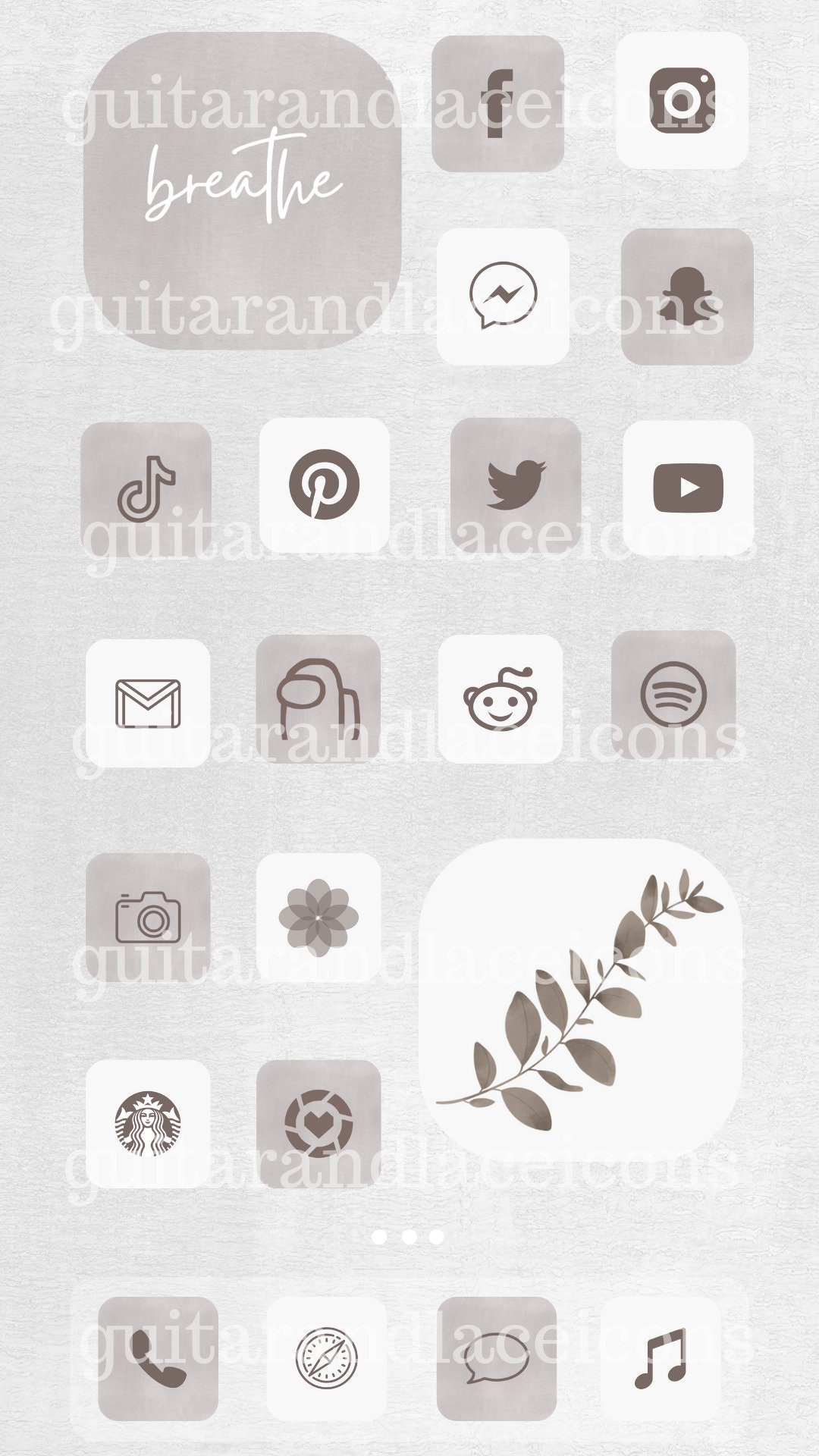 Soft White Aesthetic Ios 14 App Icons Iphone Widgets Etsy