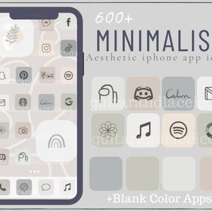 Minimalist Aesthetic App Icons + Widgets | iPhone Apps | Android Apps | Minimalist Neutral Apps