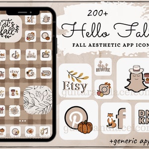 Fall Aesthetic App Icons | Fall Widgets | Autumn phone aesthetic | iphone | android