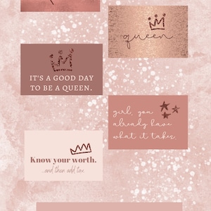 Rose Gold Glitter Aesthetic App Icons Widgets iPhone Apps Android Apps Rose Gold Glitter Aesthetic image 8