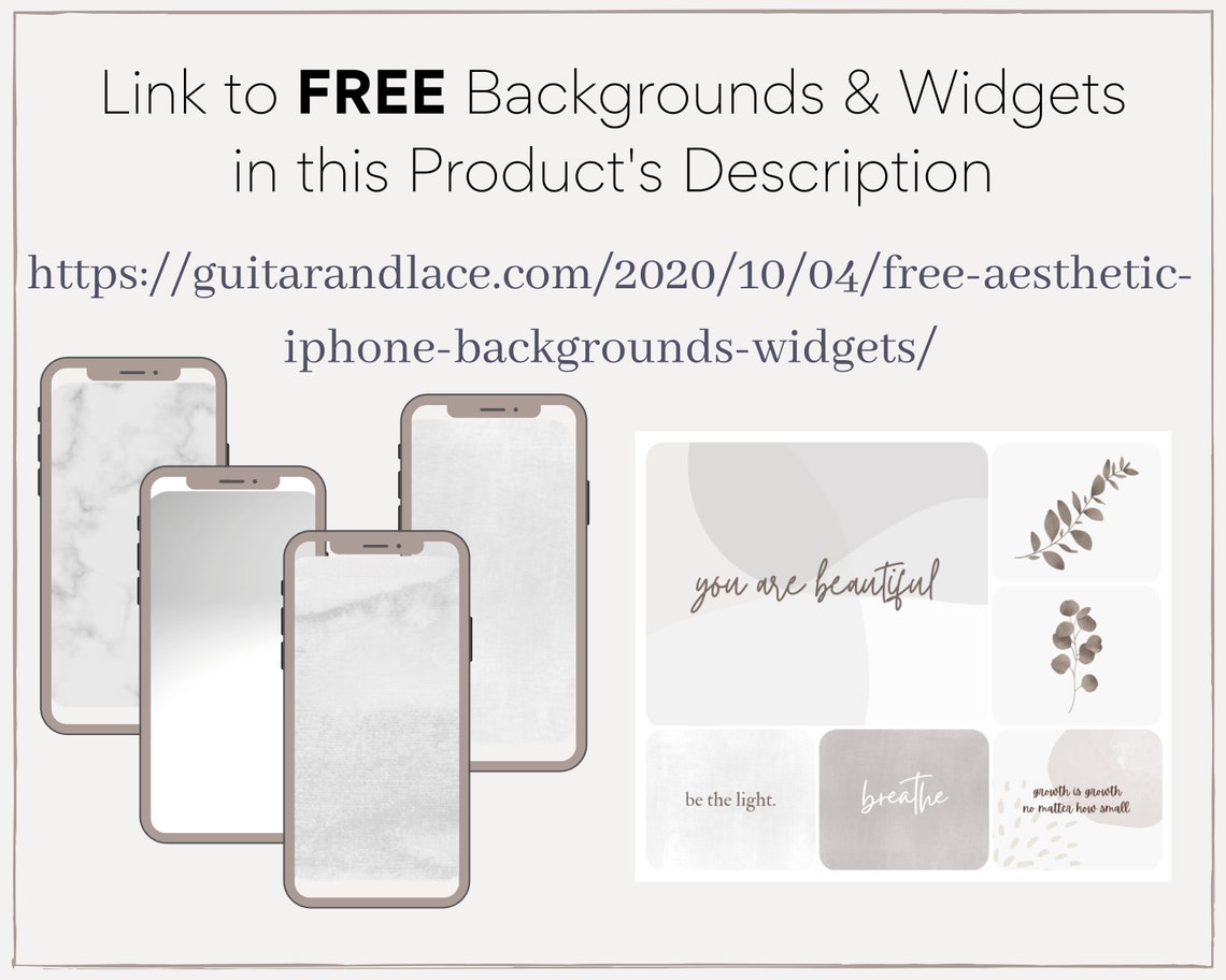 Soft White Aesthetic Ios 14 App Icons Iphone Widgets Etsy