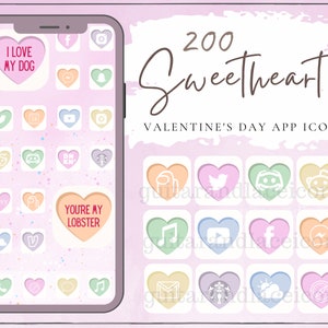 Valentine's Day ios 14 App Icons | iPhone Widgets | Aesthetic iPhone Apps | pastel aesthetic app icons | Valentines Day Aesthetic