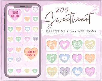 Valentine's Day ios 14 App Icons | iPhone Widgets | Aesthetic iPhone Apps | pastel aesthetic app icons | Valentines Day Aesthetic
