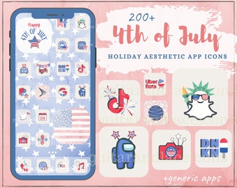 7 月 4 日のアプリ アイコン | 7 月 4 日の美的アプリ | 夏の美的アプリ アイコン | iPhone アプリ アイコン | Android アプリ アイコン