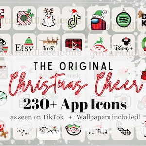 Christmas Aesthetic App Icons | Christmas apps | Christmas Cheer App Icons | iphone app icons | android app icons