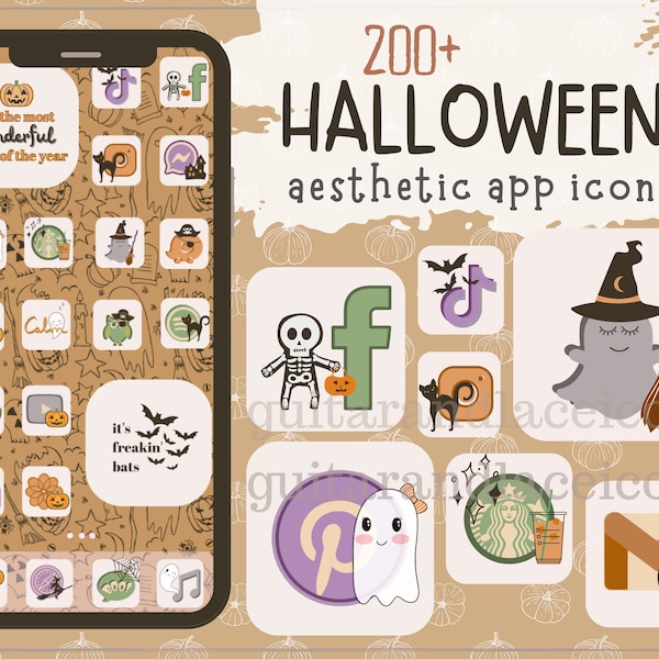 Halloween Aesthetic App Icons | Halloween widgets | Halloween iphone app icons | Halloween android app icons