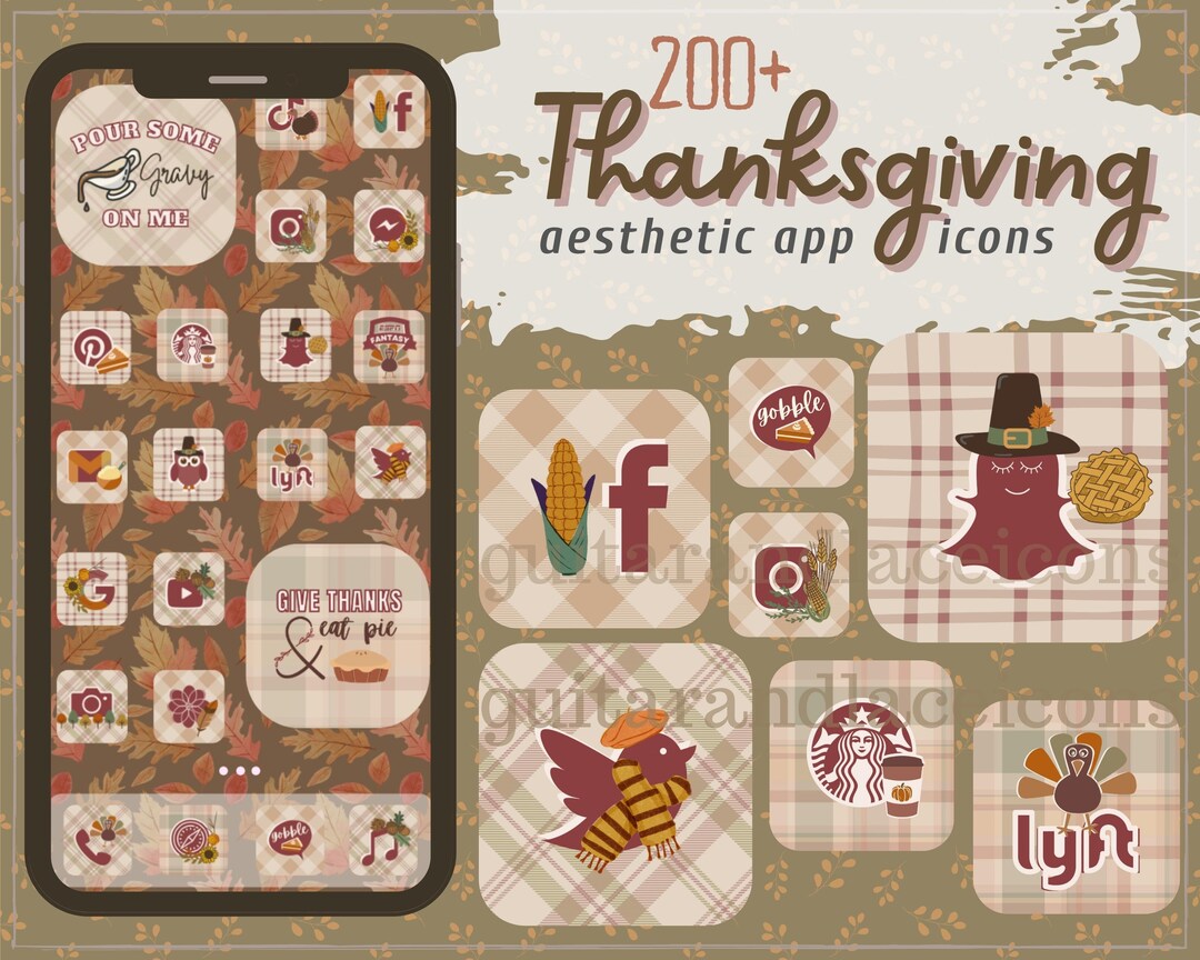 Thanksgiving App Icons | Fall App Iocns | Autumn Aesthetic App Icons ...