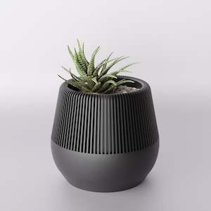 Modern Flowerpot for succulents with Lamellas