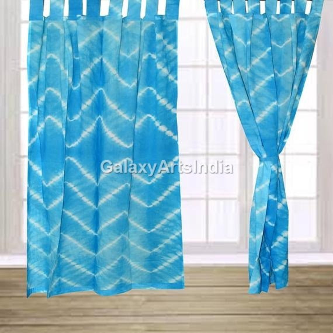 Sheer tie dye curtains Handmade Soft lightweight Cotton Etsy