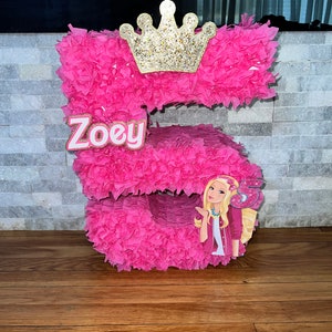 Barbie Number 7 Pinata 20” x 13” x 6”