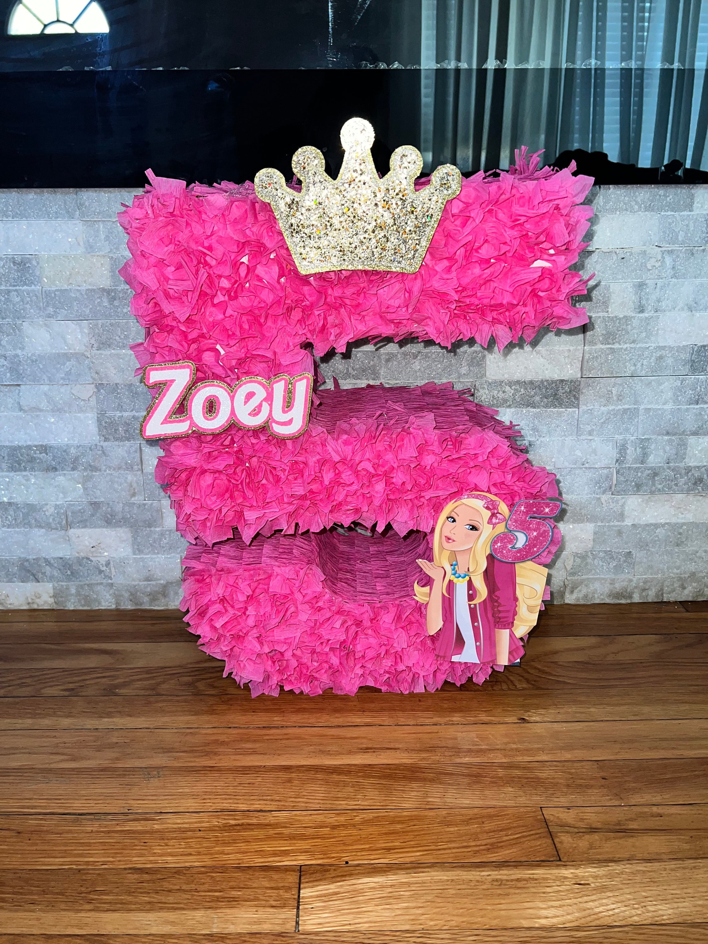 Barbie Number 5 Pinata 21” x 12” x 6”