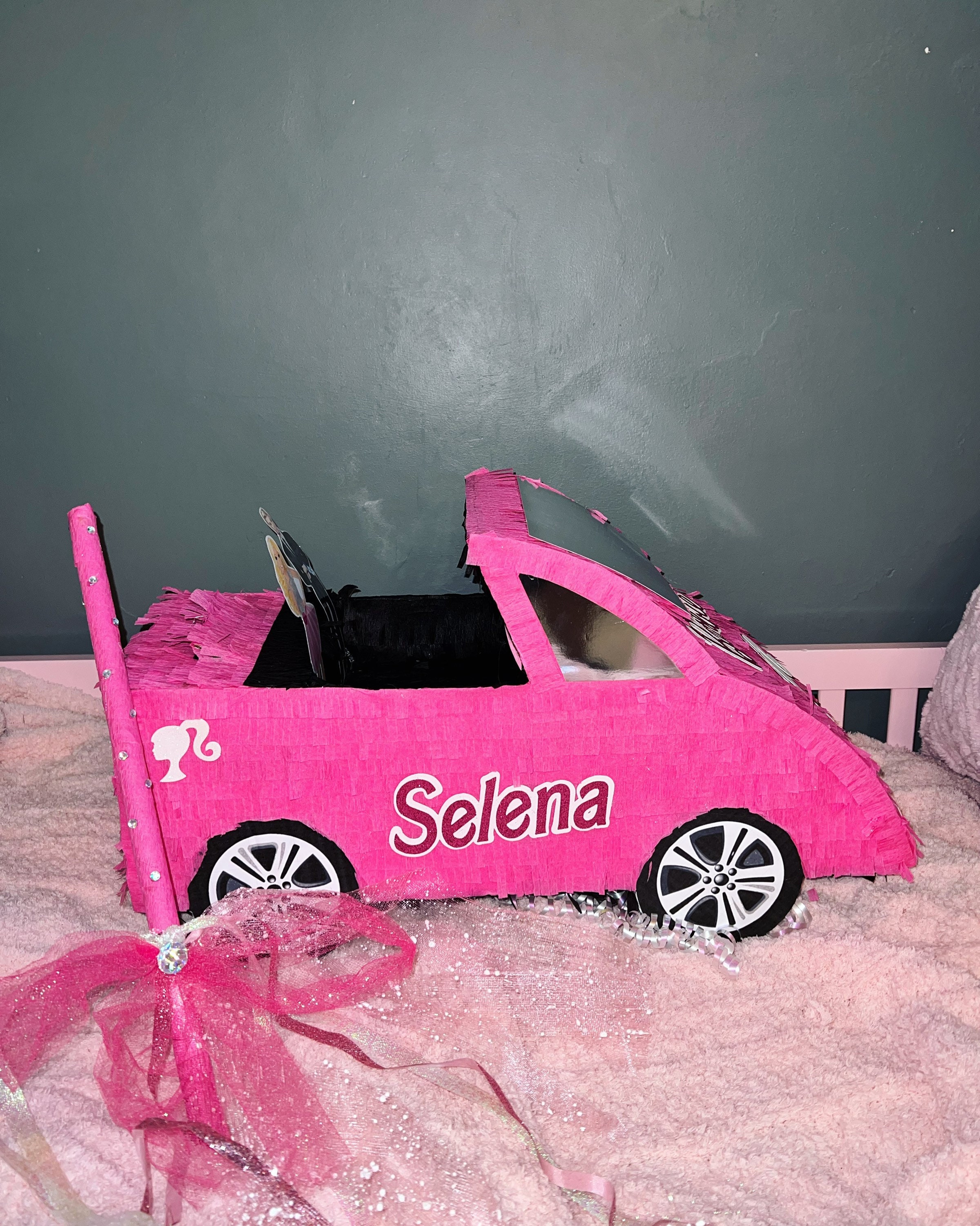 Pink convertible car pinata