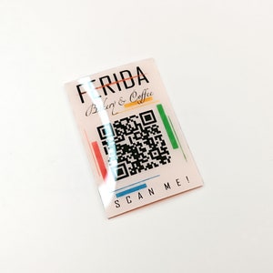 QR CODE Menu | QR Code Menu Sign | Plastic Table Menu |durable ...