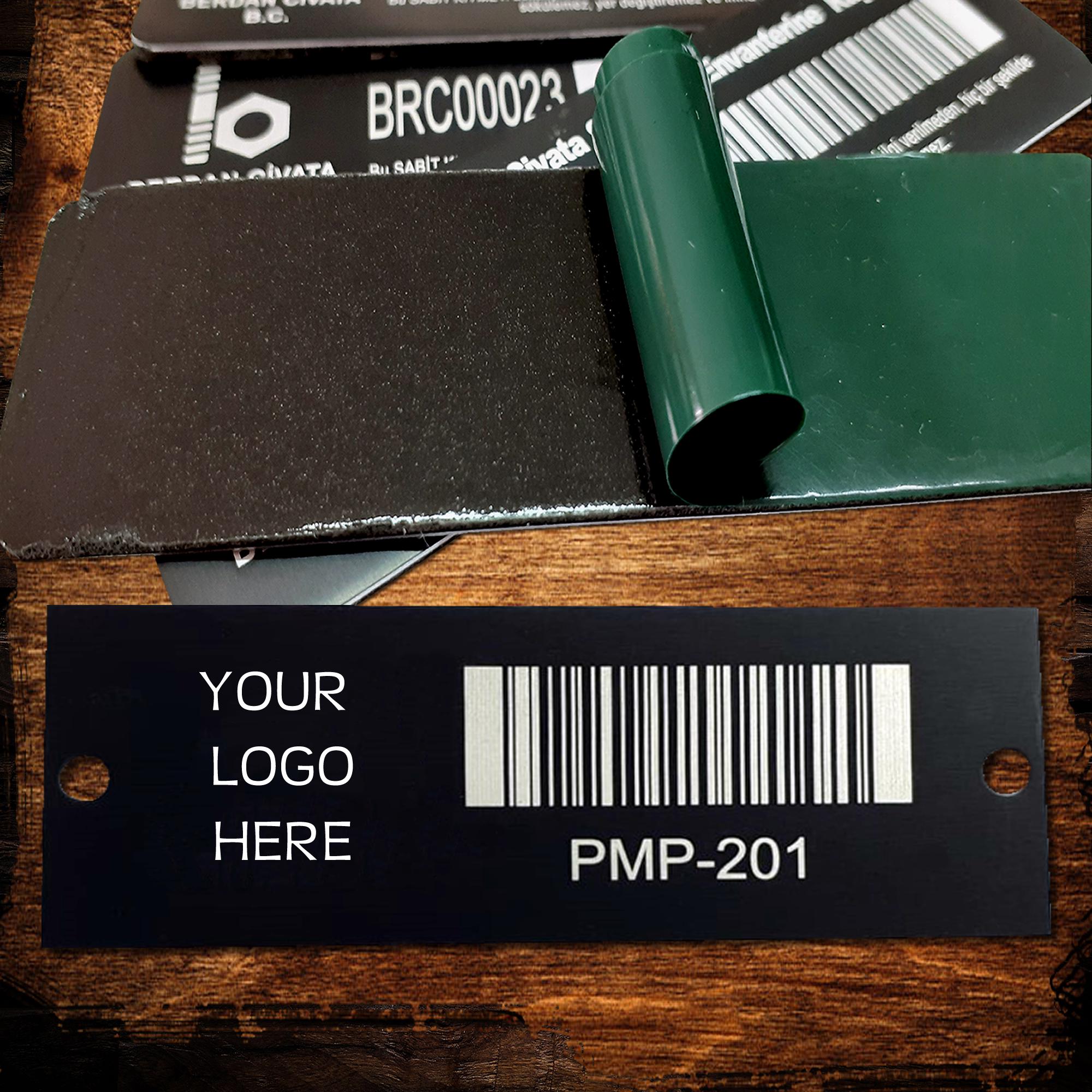 Durable Anodized Aluminum Asset Tags With QR Code & Barcode – Outdoor ...