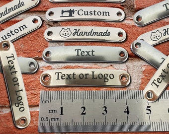 Custom metal label,personalized metal tag ,T-shirt, cardigan, bag, wooden hat tag,blanket label,crochet, knitting label,metal Label.