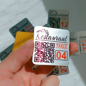 QR-code menuteken | Scannen om menu te bekijken | Metalen tafelmenu | Restauranttafelmenu | Restaurantmenu | AntiCovid-menu | QR-codemenu