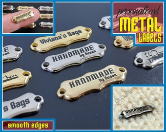 Custom metal label,Personalized metal tag,T-shirt, cardigan, bag,  wooden, hat tag,blanket label,crochet, knitting label,metal label.