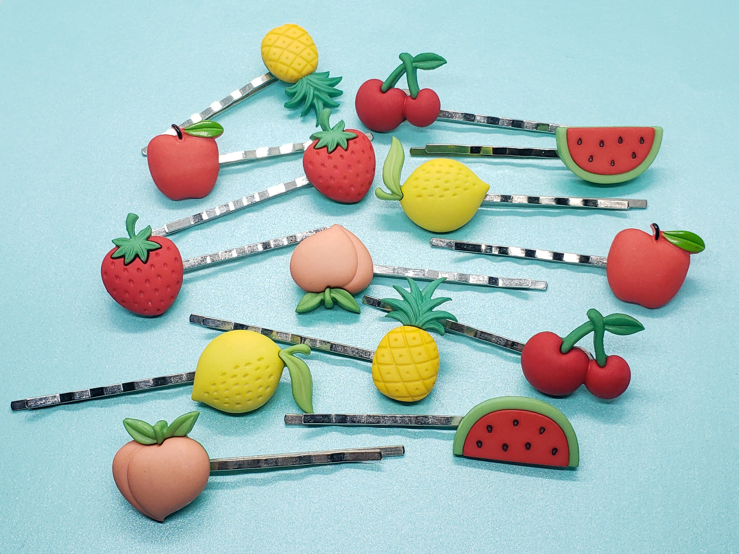 Colorful Fruit Hair Pins Food Hair Pins Set of 2 Hair Pin Set ...
