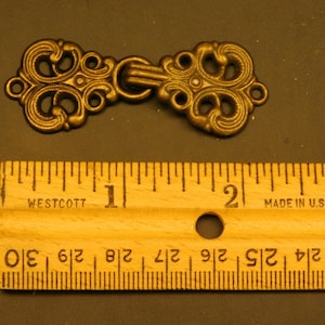 Norwegian Sweater Clasps, Bronze Tone