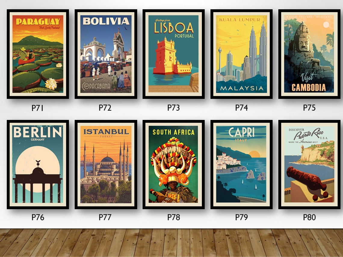 City Art POSTCARD Landmarks Graphic Design Postcard World Etsy