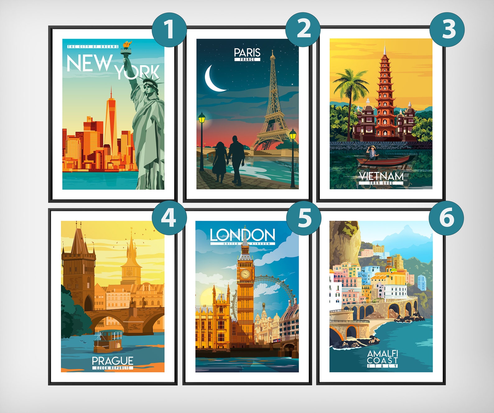 City Wall Art Print Places Poster World Travel Poster Etsy