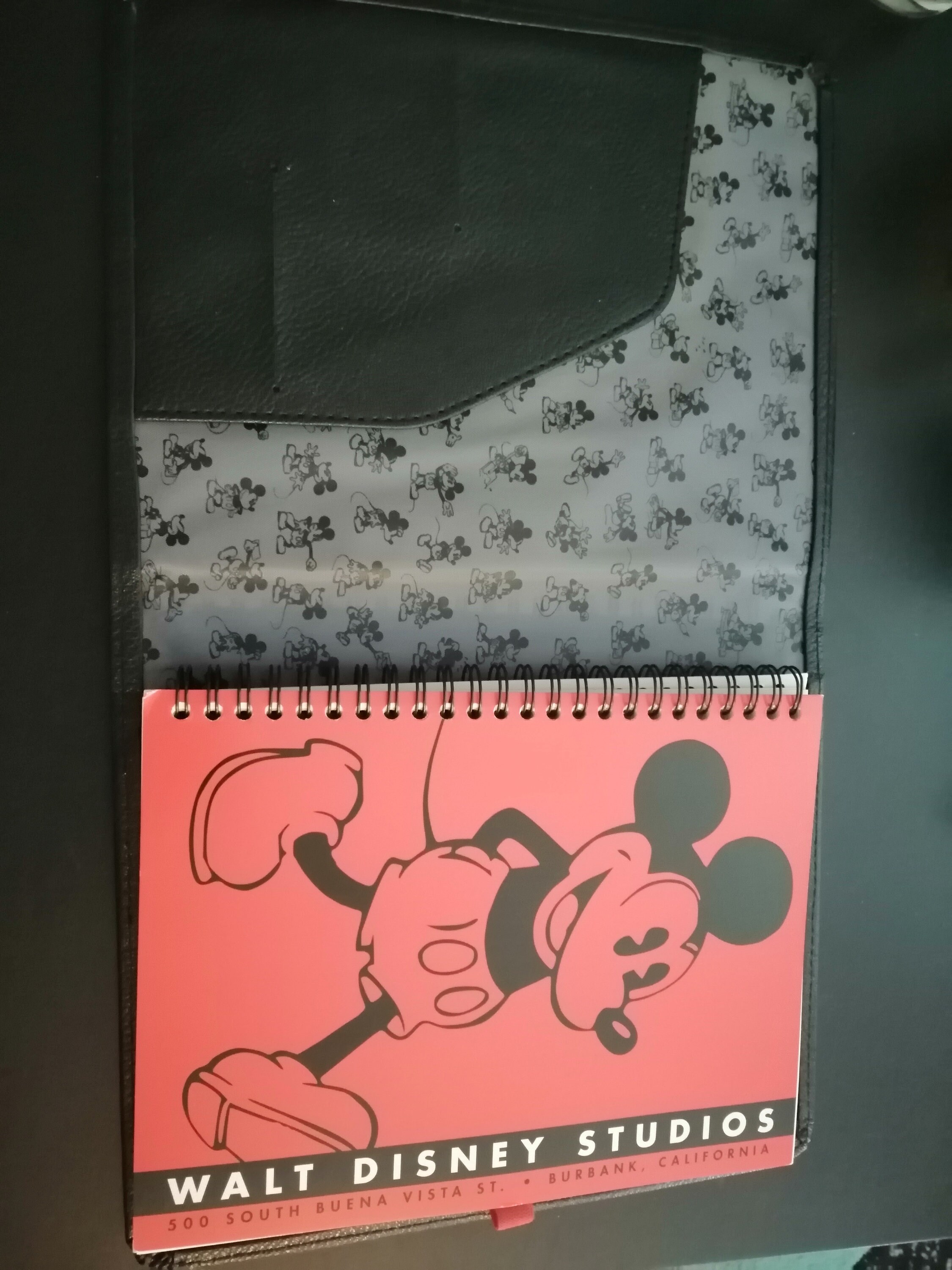 Mickey Mouse padfolio Disney A4 with pen and notebook inside Etsy
