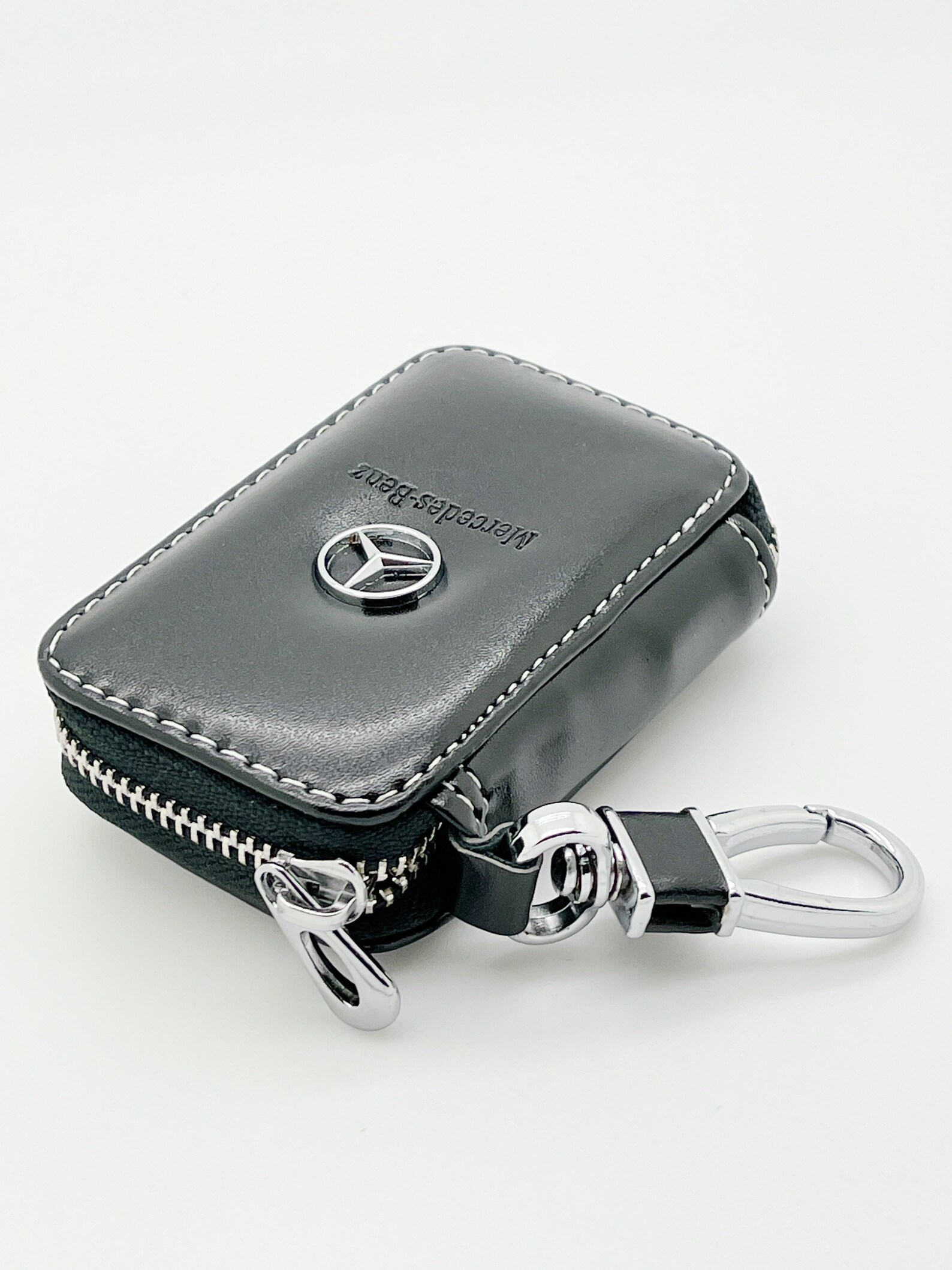 Leather Mercedes Benz Remote Key Case Cover Holder Key Chain Etsy