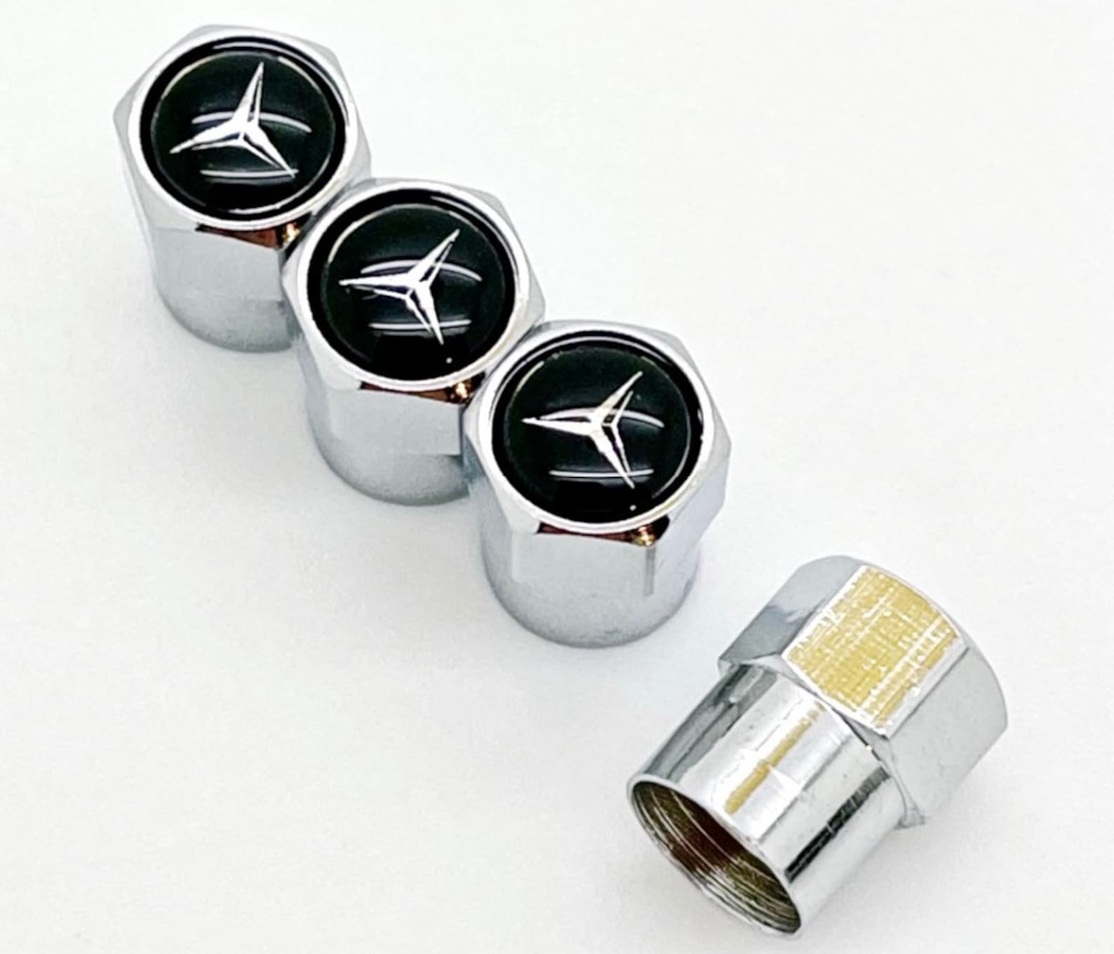 Mercedes Benz Silver Air Valve Dust Caps Car Wheel Tyre Caps 4 Etsy