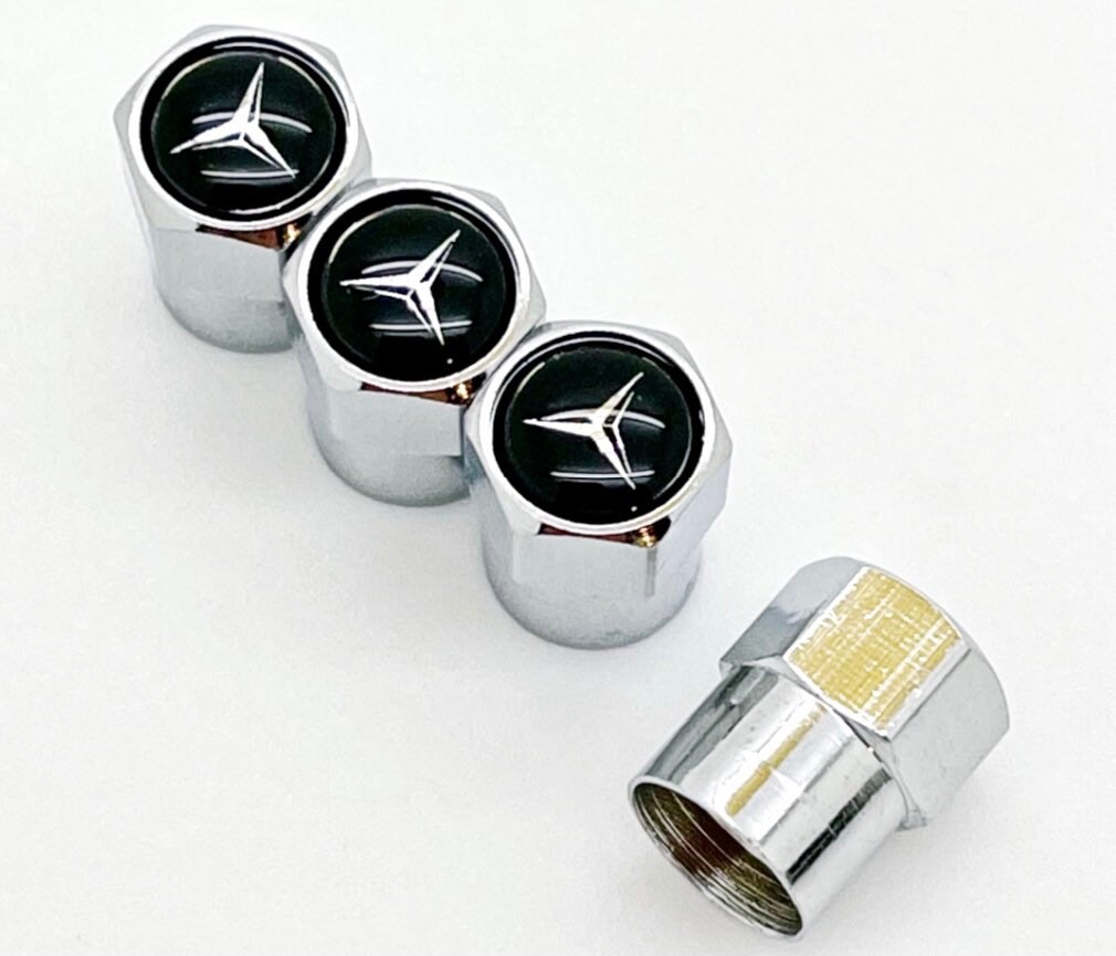 Mercedes Benz Silver Air Valve Dust Caps Car Wheel Tyre Caps 4 Etsy