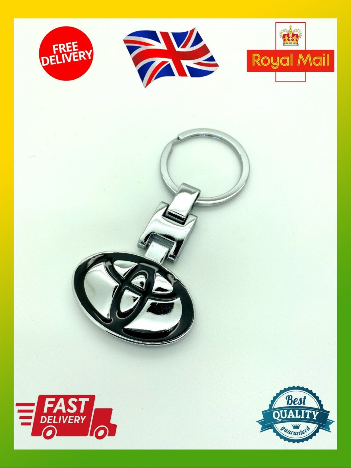 Toyota 3D Black Car Logo Key Chain Key Ring Fob Pendant Home Etsy