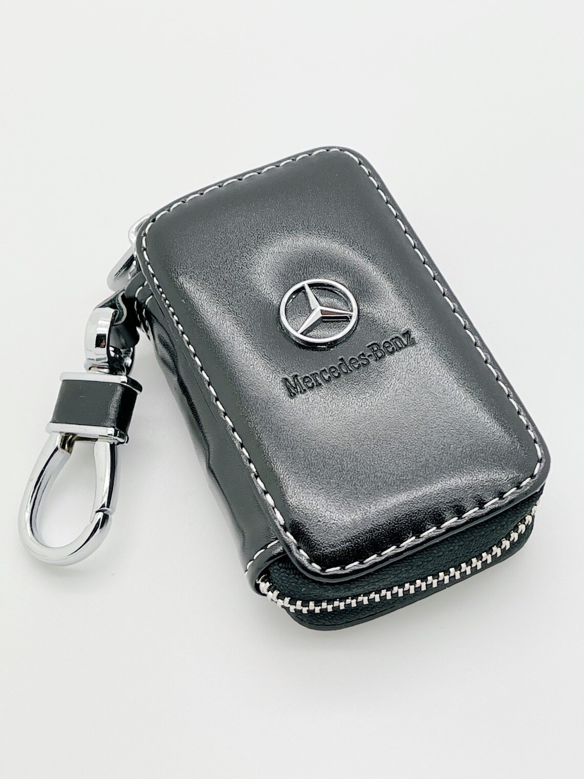 Leather Mercedes Benz Remote Key Case Cover Holder Key Chain Etsy