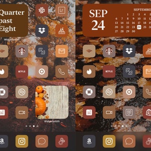 Fall Aesthetic 154 iOS App Icons iPhone iOS 14/iOS 15 Aesthetic Widget App Icon Pack Widget Covers Widgetsmith Shortcuts Wallpapers image 2