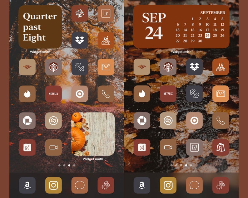 Fall Aesthetic 154 iOS App Icons iPhone iOS 14/iOS 15 Aesthetic Widget App Icon Pack Widget Covers Widgetsmith Shortcuts Wallpapers image 2