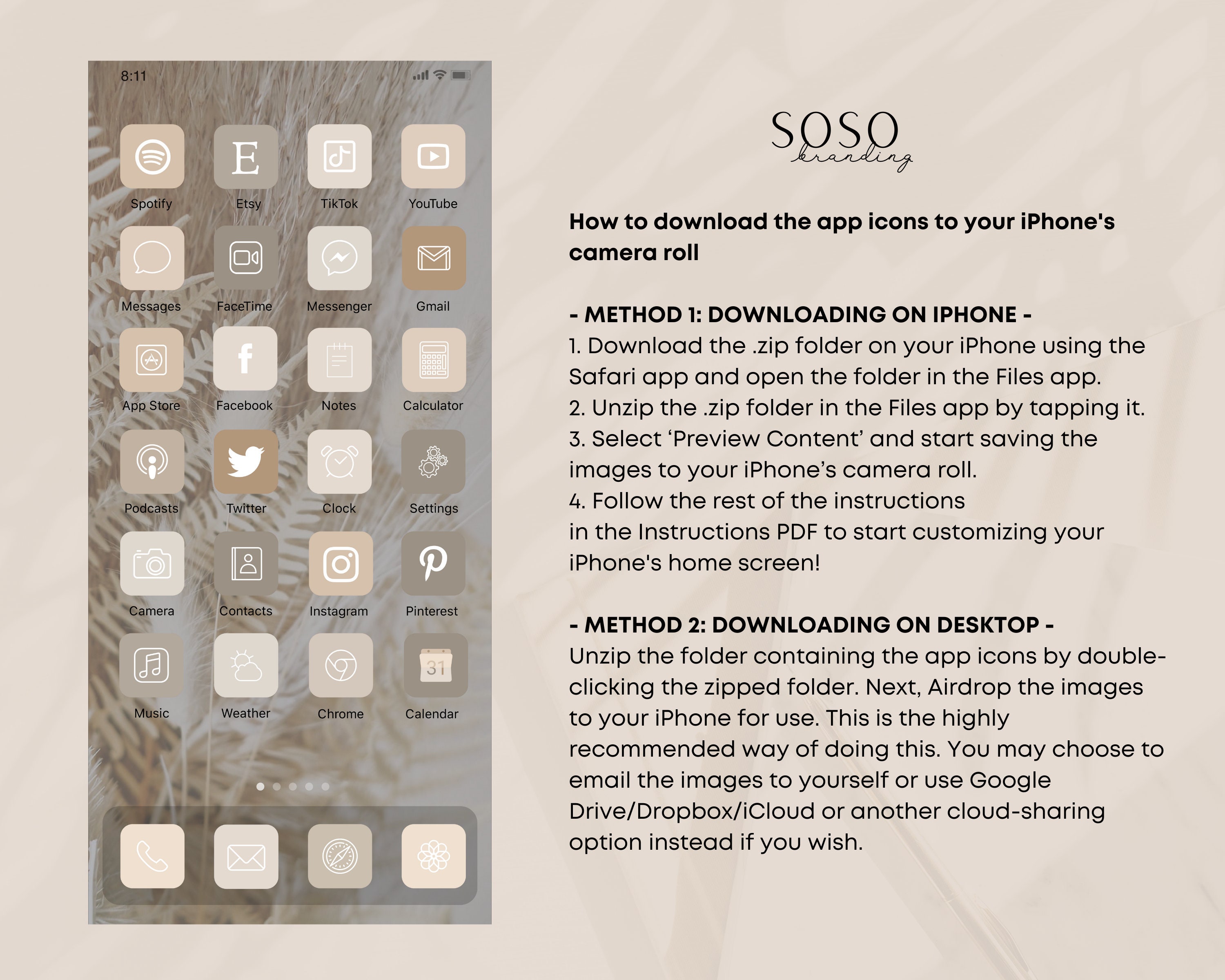 Neutral Tone Aesthetic Iphone Ios 14 Ios 15 App Icons Etsy
