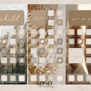 Neutral Tone Aesthetic | iPhone Ios 14/ios 15 App Icons | Widget Photos ...