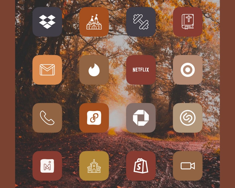 Fall Aesthetic 154 iOS App Icons iPhone iOS 14/iOS 15 Aesthetic Widget App Icon Pack Widget Covers Widgetsmith Shortcuts Wallpapers image 6