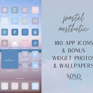 Rose Pink Neutral Aesthetic 189 Iphone Ios 14 App Icons Etsy