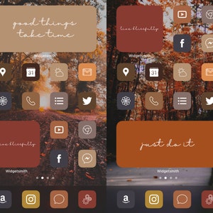 Fall Aesthetic 154 iOS App Icons iPhone iOS 14/iOS 15 Aesthetic Widget App Icon Pack Widget Covers Widgetsmith Shortcuts Wallpapers image 4