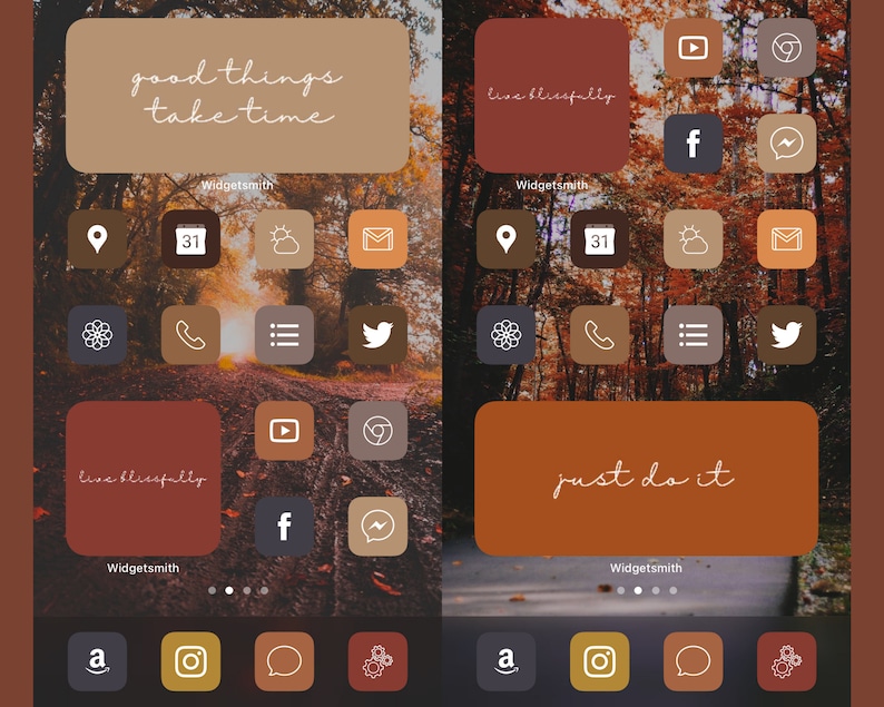 Fall Aesthetic 154 iOS App Icons iPhone iOS 14/iOS 15 Aesthetic Widget App Icon Pack Widget Covers Widgetsmith Shortcuts Wallpapers image 4