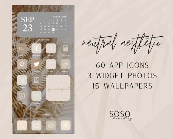 Electronics Accessories Decals Skins Ios 14 Icon Pack Iphone Ios 14 App Icons Pink Mauve Neutral Aesthetic Widgetsmith Shortcuts Ios14 Widget Photos Ios Widget Covers