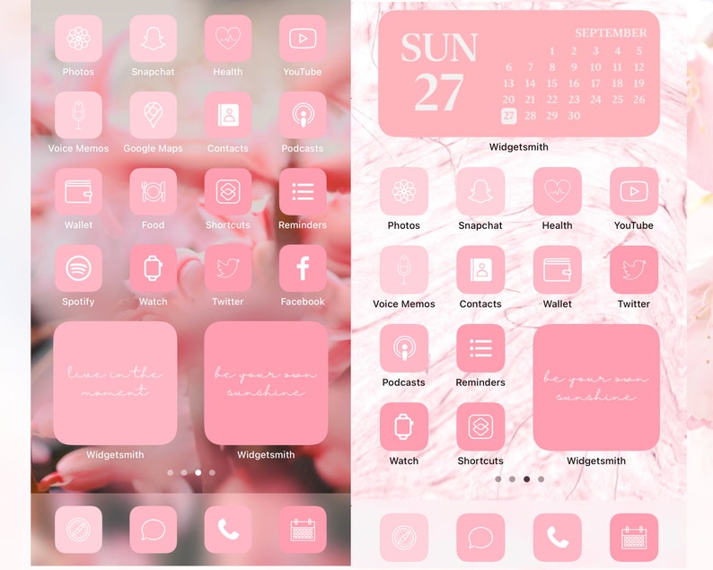 Download Widgetsmith Shortcuts 182 Ios 14 App Icons Ios Widget Covers Pink Aesthetic Ios 14 Icon Pack Pink Aesthetic Ios14 Widget Photos Decals Skins Electronics Accessories Kromasol Com