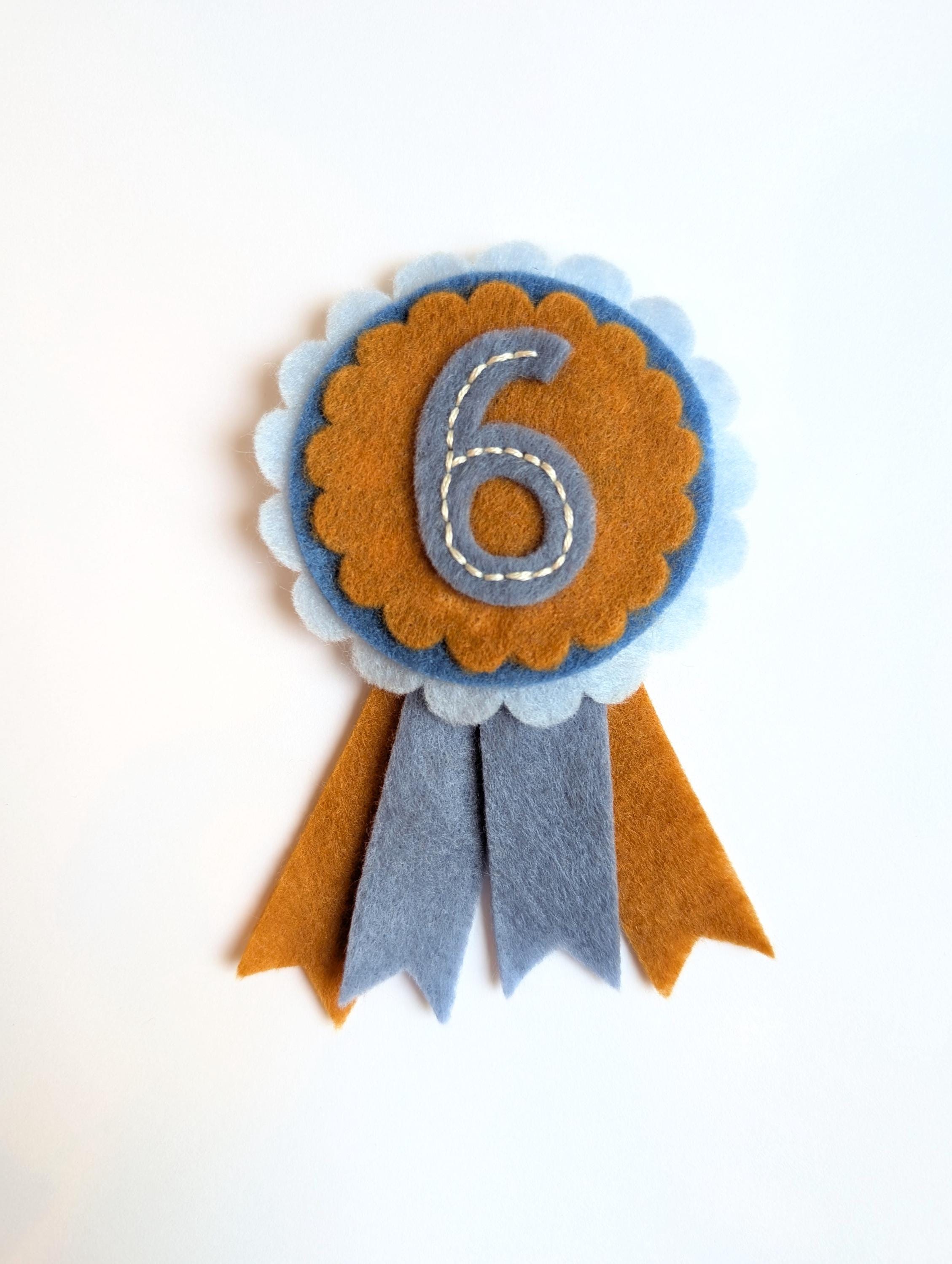 Felt Birthday Number Badge, Handmade Ribbon Pin - Etsy