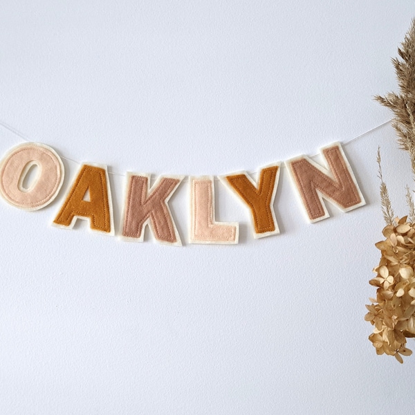 Personalized Felt Name Banner, Nursery Decor